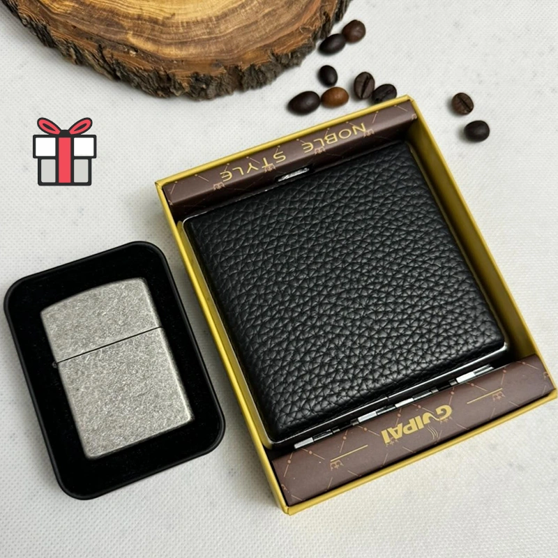 ست کامل جنتلمن (فندک + جاسیگاری + کاتر)